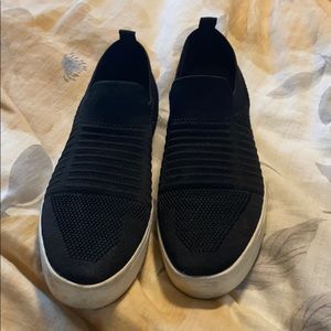Black slip on sneakers